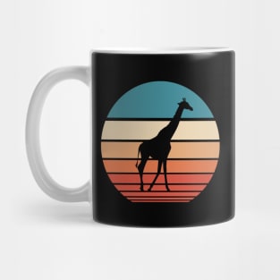 Giraffe Retro Sunset Mug